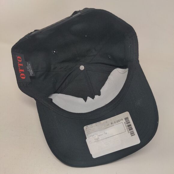 Otto Snapback Hat Black OSFM Adjustable Vent Holes Outdoor Blank - Picture 7 of 9